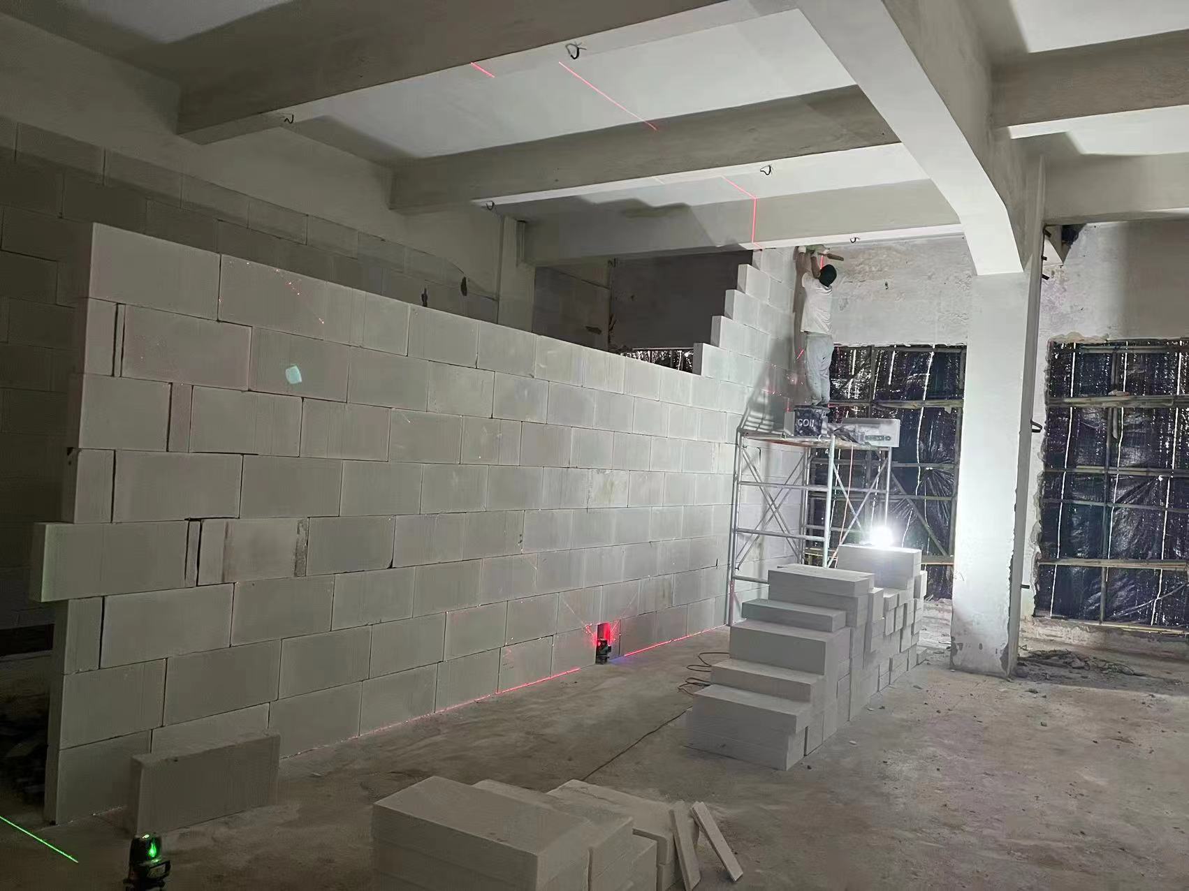 轻质砖隔墙施工场景八